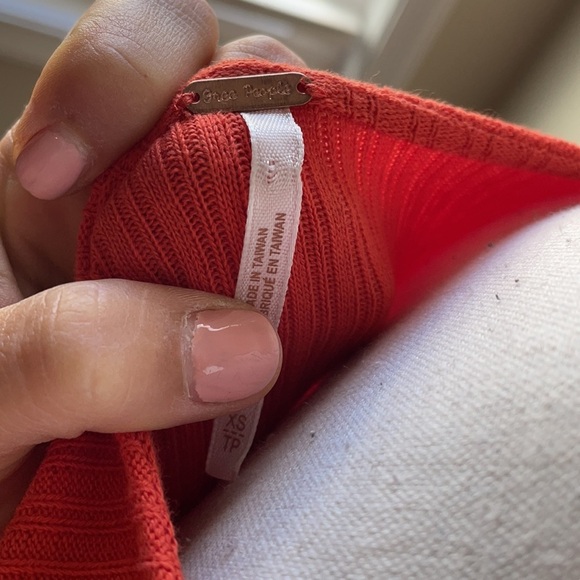 Free people orange tie up top - Picture 5 of 5